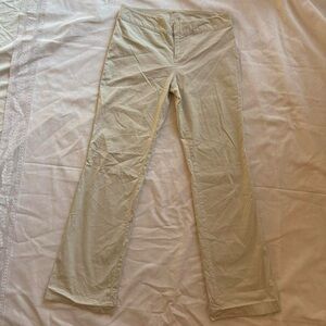 2000s Vintage Gap Cream Straight Leg Low Rise Trousers Size 6 Long/Tall